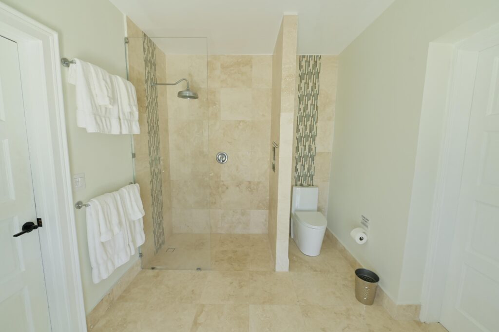 Waterfront Beach House Master Bedroom 2 Junior Suite Room Nassau Bahamas Private House Rental Mar Y Sol Bathroom Shower