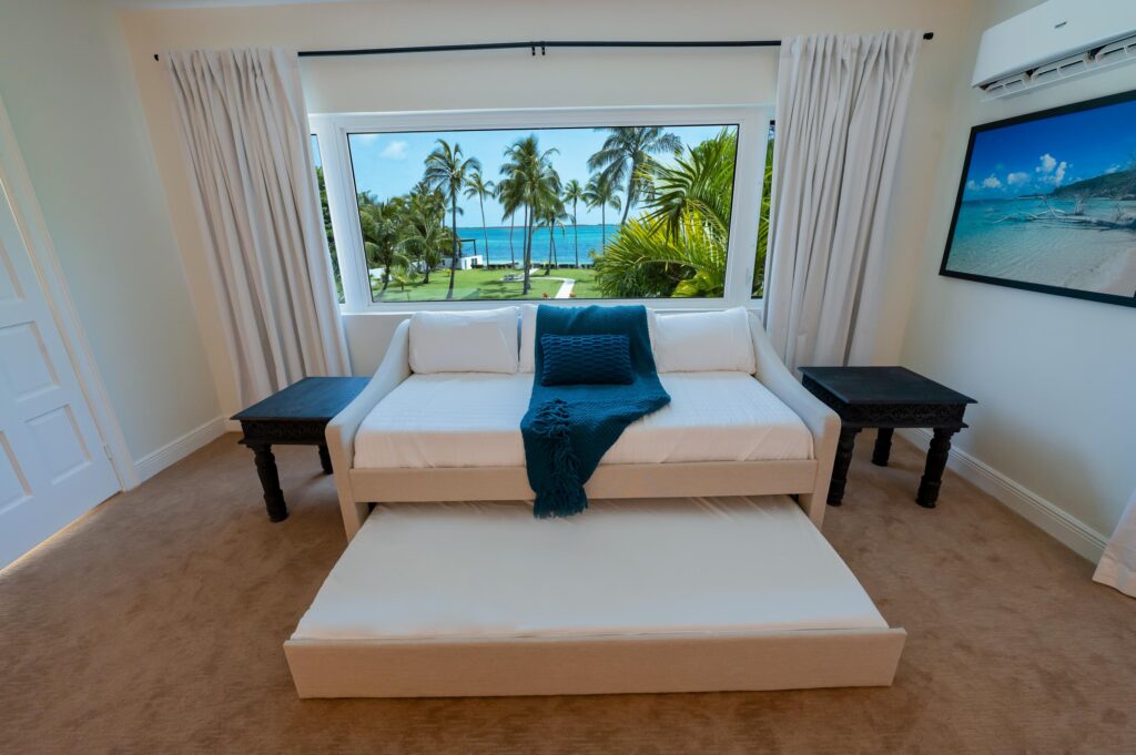 Waterfront Beach House Master Bedroom 2 Junior Suite Room Nassau Bahamas Private House Rental Mar Y Sol View