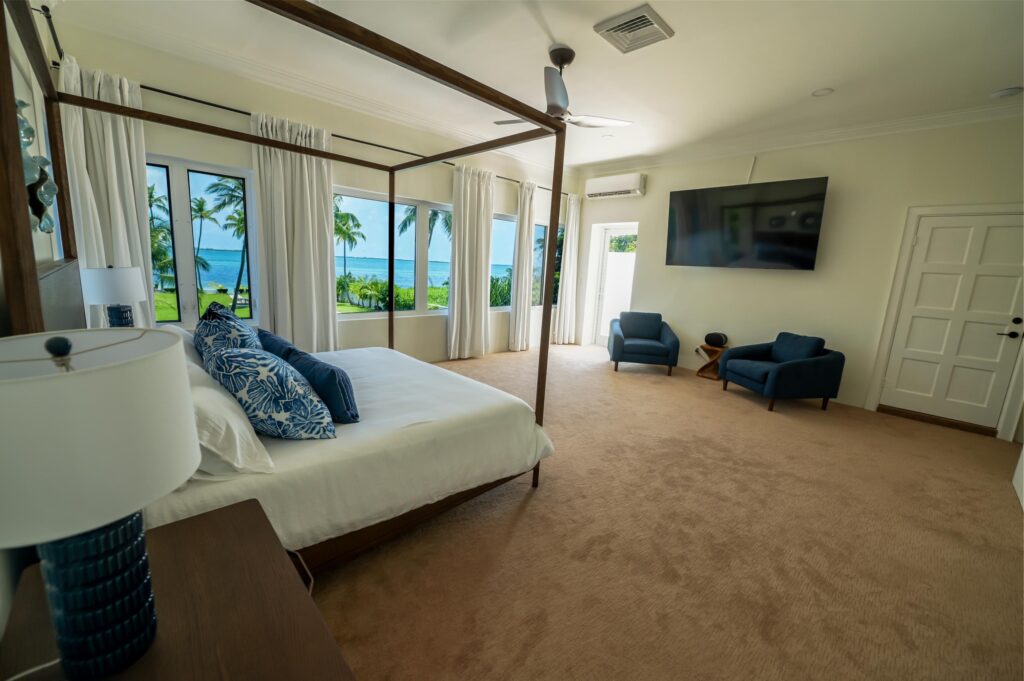 Waterfront Beach House Master Bedroom Room Nassau Bahamas Private House Rental Mar Y Sol 2